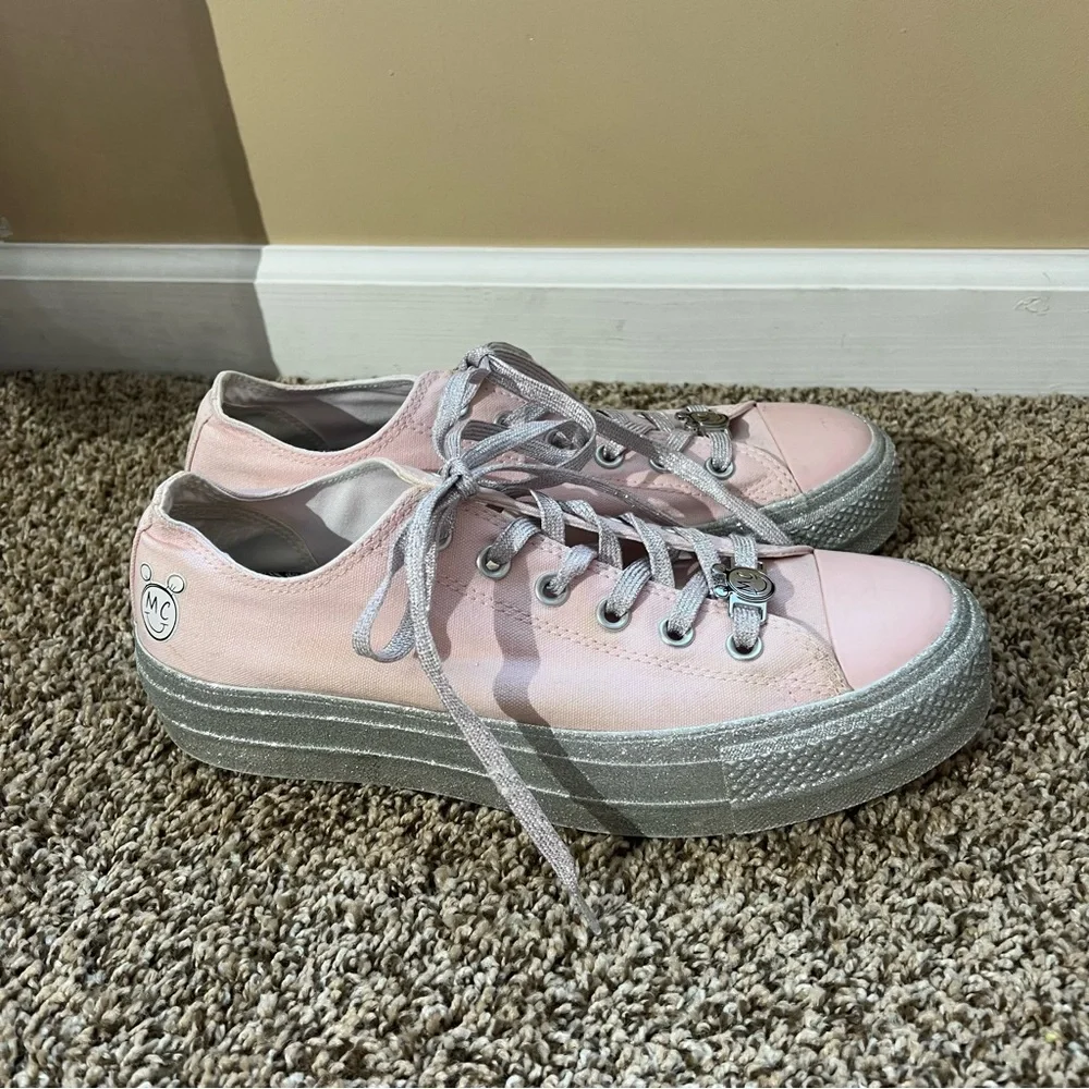 Converse Pink and Silver Low-Top Sneakers - Picture 5 of 8